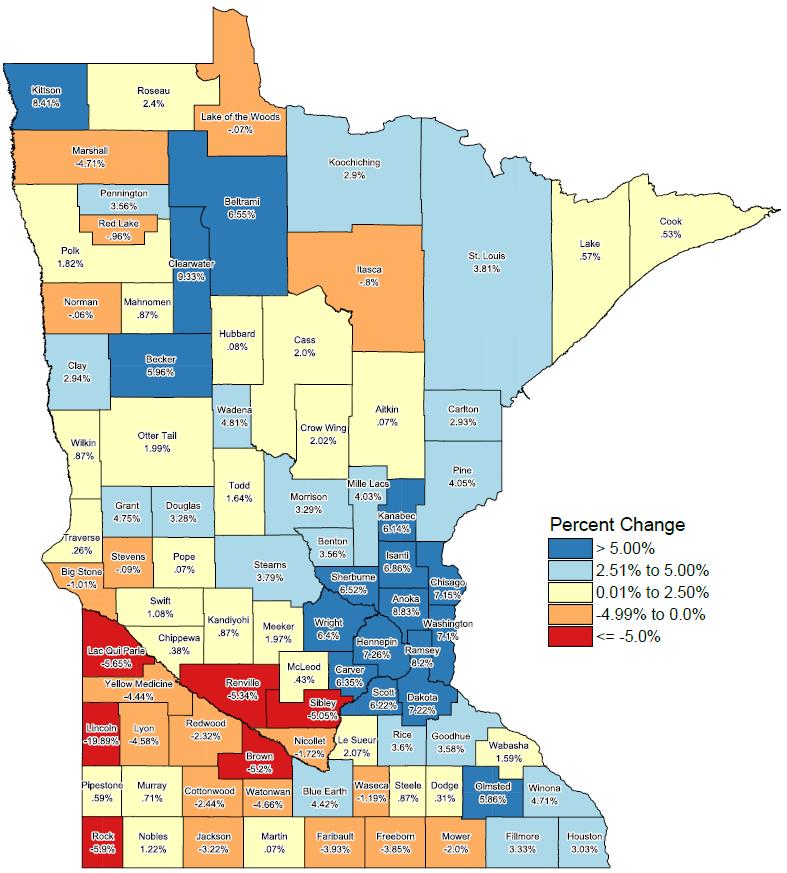 Appendix D Statewide Values and Assessment Practices Indicators Map 1: Percent Change in