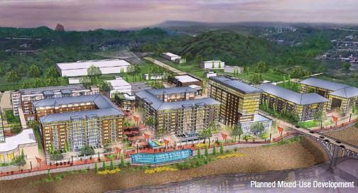 South Knoxville Waterfront District Riverwalk at the Bridges will anchor the new South Knoxville Waterfront District. $160 million development adjoining The Kerns.