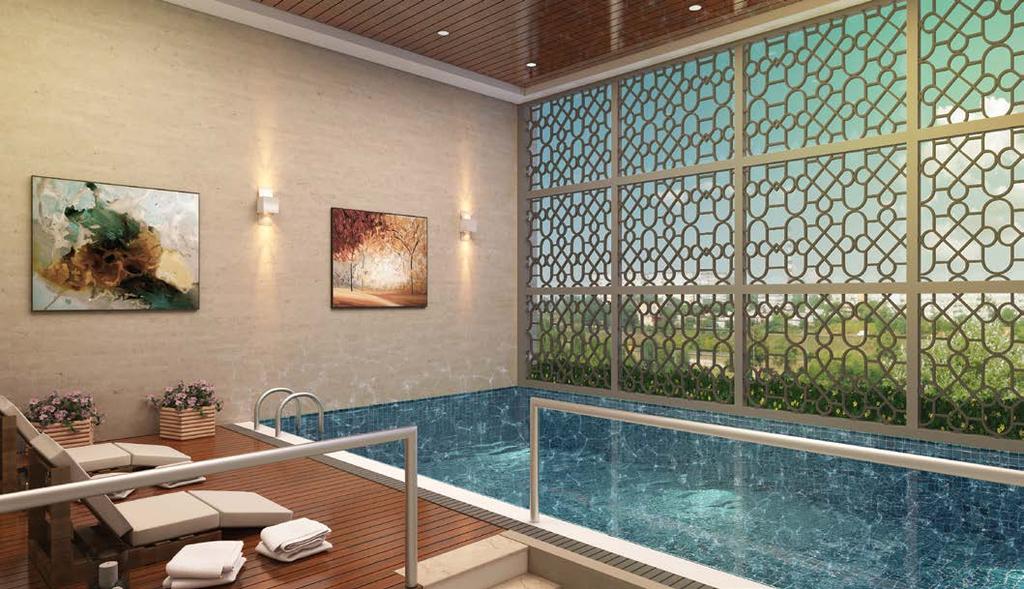 NESTLED IN DELIGHTFUL AMENITIES Indoor Lap Pool Gymnasium Take a dip in this exclusive