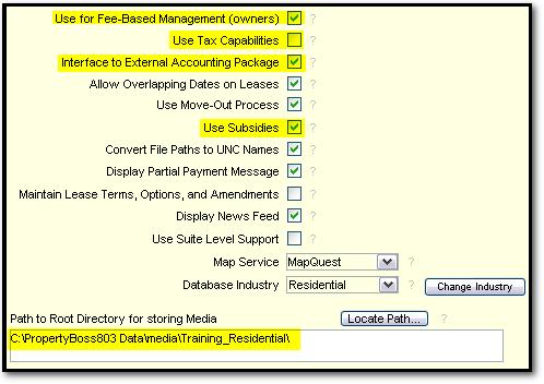 This displays the Owners link on the Link Navigator and allows you to define owners and management fees per property.