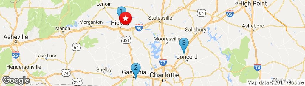 Sale Comps Map SUBJECT PROPERTY 2501 Springs Rd NE Hickory, NC 28601 MOUNTAIN VIEW MARKETPLACE 1 2653 S NC 127 Hwy Hickory, NC 28602 2204 UNION ROAD 2 Gastonia,