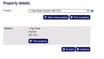 This will allow you to review the details of the property, and any landlord(s) registered for it, and make changes.