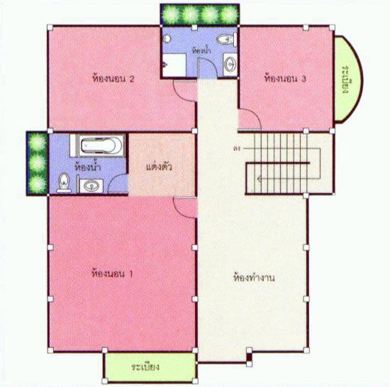 9) Dining Area 5) Maid Room with bathroom 10) Stairs Upper Floor 1) Balcony 6) Toilet/Bathroom 2) Master