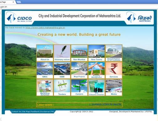 CIDCO Computer based lottery for allotment of plots E-tendering of projects, costing greater
