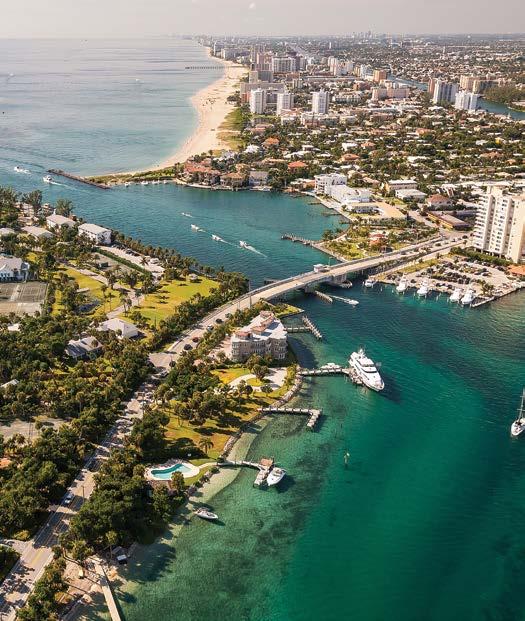 POMPANO BEACH REDISCOVERED Pompano Beach is becoming a vibrant, sophisticated, multidimensional destination with a three-mile stretch of pristine shoreline, restored dunes and tree-shaded playgrounds