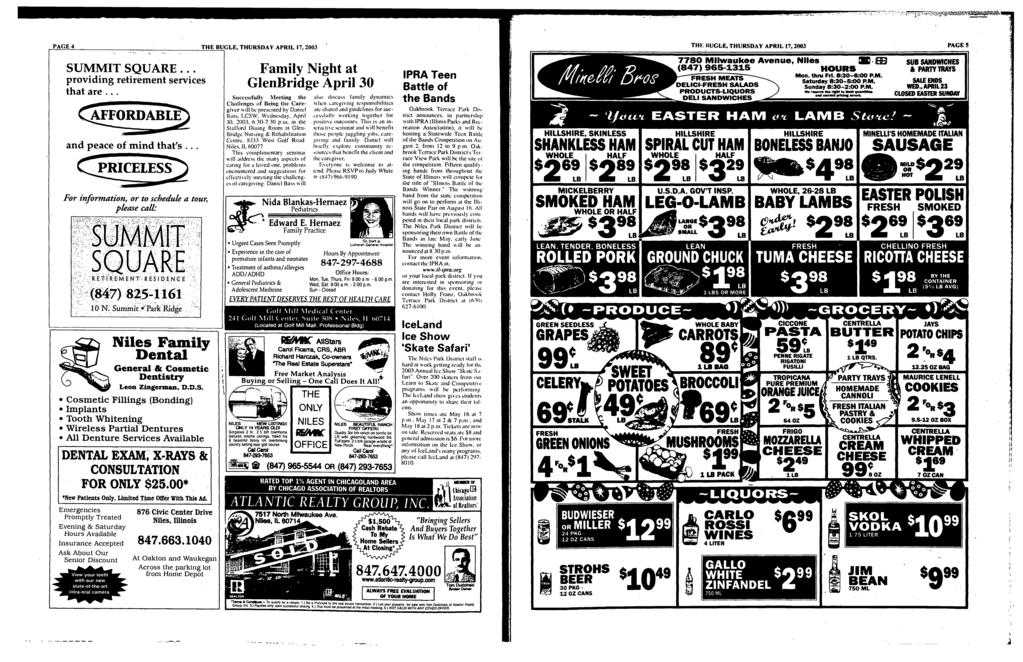 PACE 4 THE BUCLE, THURSDAY APRL 7,2003 THU BiGLE, THURSDAY APRL 7, 2003 PAGES SUMMT SQUARE.