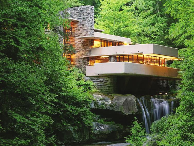 3 FALLINGWATER FALLINGWATER MILL RUN, PA Tucked away in the sleepy forests of southwestern Pennsylvania sits one of the