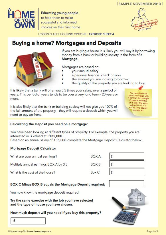 Lesson 1: Housing Options Basic understanding of mortgages and buying a home and financial planning.
