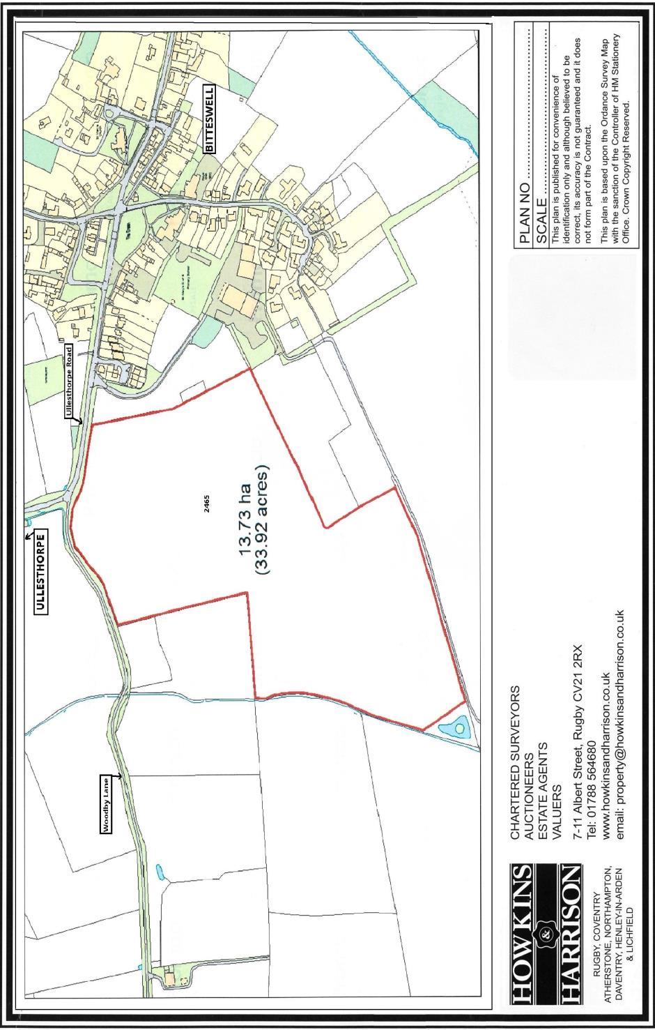 LEICESTERSHIRE NEW INSTRUCTION LAND AT BITTESWELL (KNOWN AS HUBBARDS) LEICESTERSHIRE MR S HAYNES Sale of approximately 33 Acres of Grass 1 2465 33.92 13.