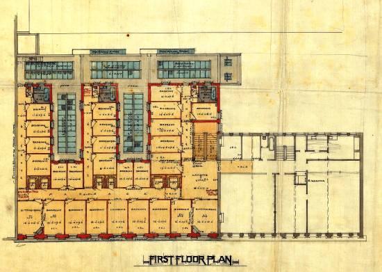 00053:148:8230) 1908 plans for the first floor, incorporating