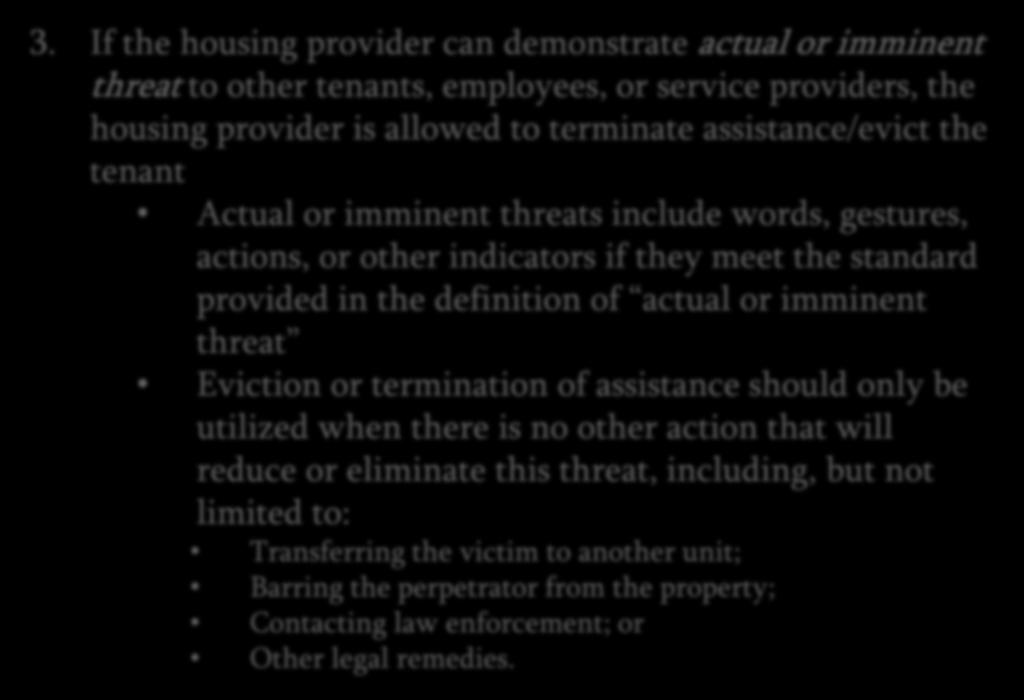 VAWA Housing Provider Protections 3.