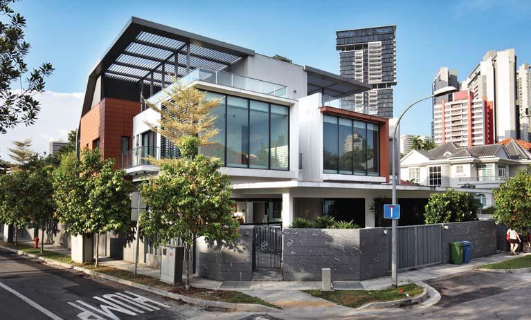THEEDGE SINGAPORE OCTOBER 17, 2016 EP9 COVER STORY SAMUEL ISAAC CHUA/THE EDGE SINGAPORE THM One of the four semi-detached houses at 1 Dyson developed by Link (THM) and recently completed The 52-unit