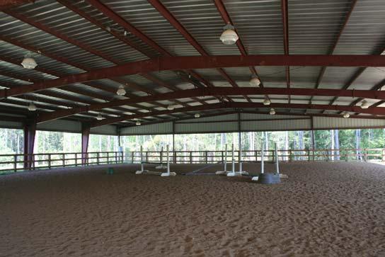 Arena Riding Arena Size 100 x120 Year Built 2012 Structure Open frame, steel beam Roof Metal Footing River