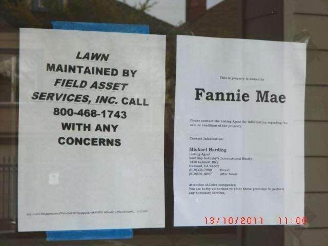 Evidence that it is Fannie Mae s REO.
