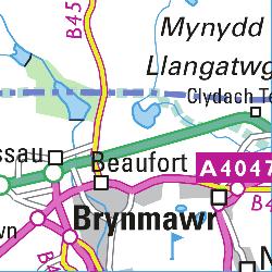 The town is accessed via the main A465 Heads of the Valleys Road which is the main arterial road from the A40 and M50 Motorway
