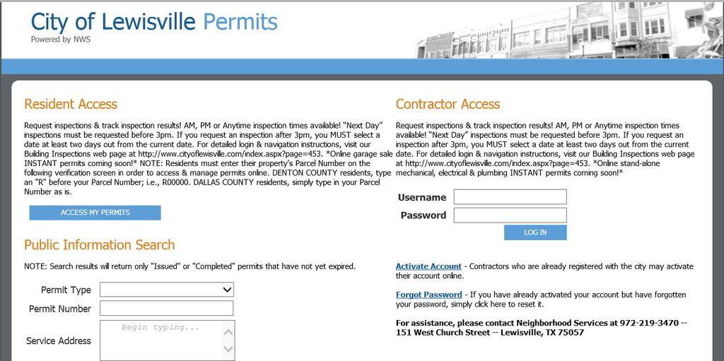 permits/ Welcome to epermits the City of Lewisville s newest online portal for managing permits &