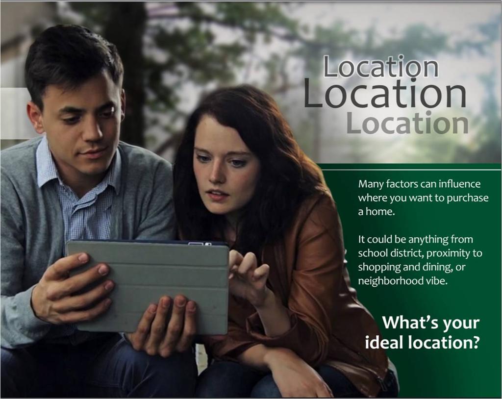 Location Discuss and discover the buyer s desire on location; Close to work School District Community or Neighborhood How important is location?