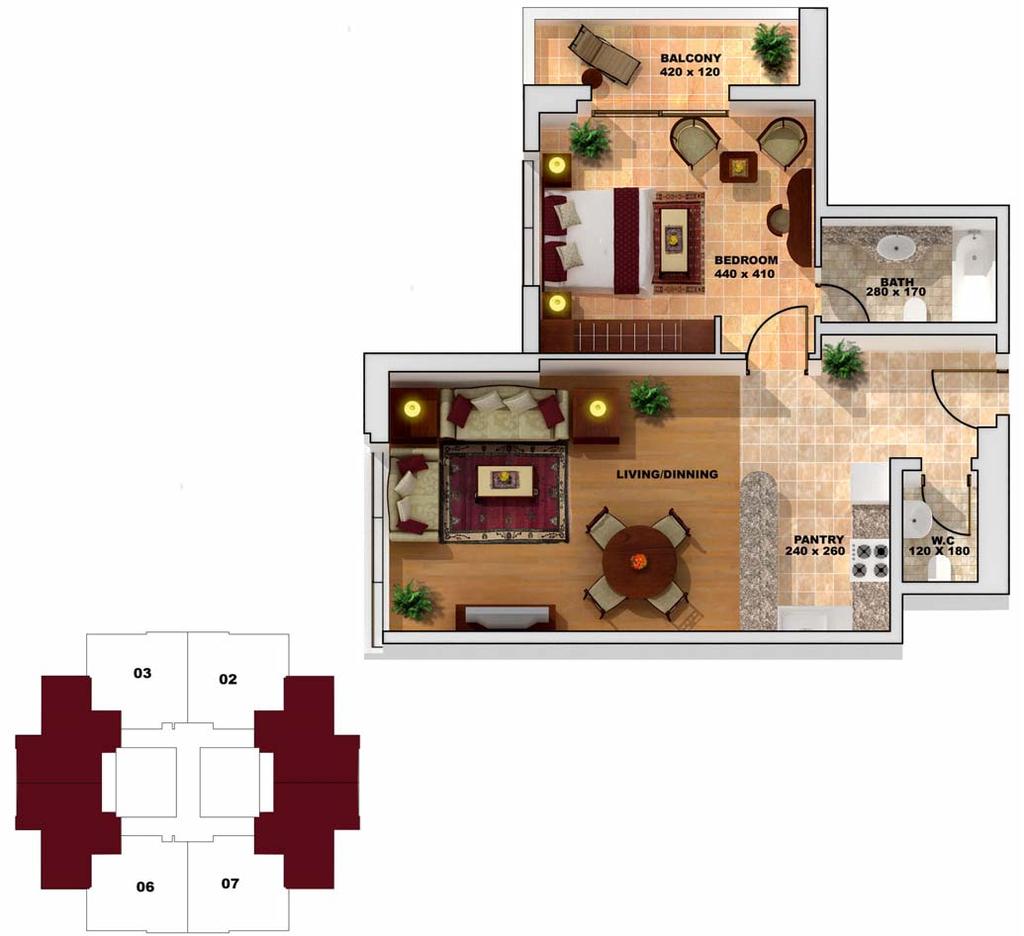 Property types & Floor plans Floors, From 25 th to 27 th 1