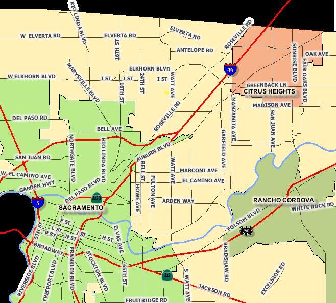 EXHIBIT D Location Map 5935 & 0 Watt Avenue, North