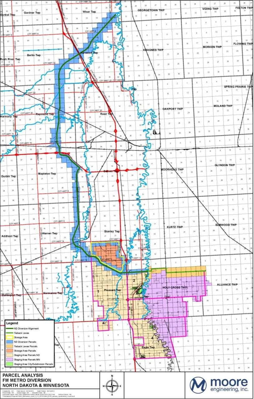 2. SCOPE OF LAND ACQUISITION REQUIREMENTS FIGURE 2-2 Required Land Parcels FM Area Flood Risk