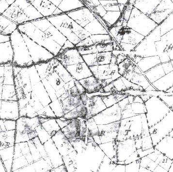 Below is part of the valuation map of the townland of Gorteade (PRONI ref. VAL/2/A series) which accompanies the Printed Valuation of 1859.