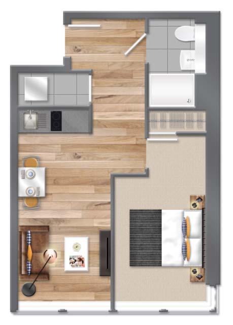 ft Living area 2.4 x 4.4m 7 10 x 14 4 Kitchen area 2.4 x 1.6m 7 10 x 5 4 Master Bedroom 2.9 x 4.0m 9 6 x 13 0 Bedroom 2 2.3 x 2.