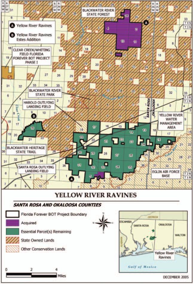 122 The Thin Green Line Figure B.4 Yellow River Ravines Area North of Eglin AFB SOURCE: Florida DEP (2005b).