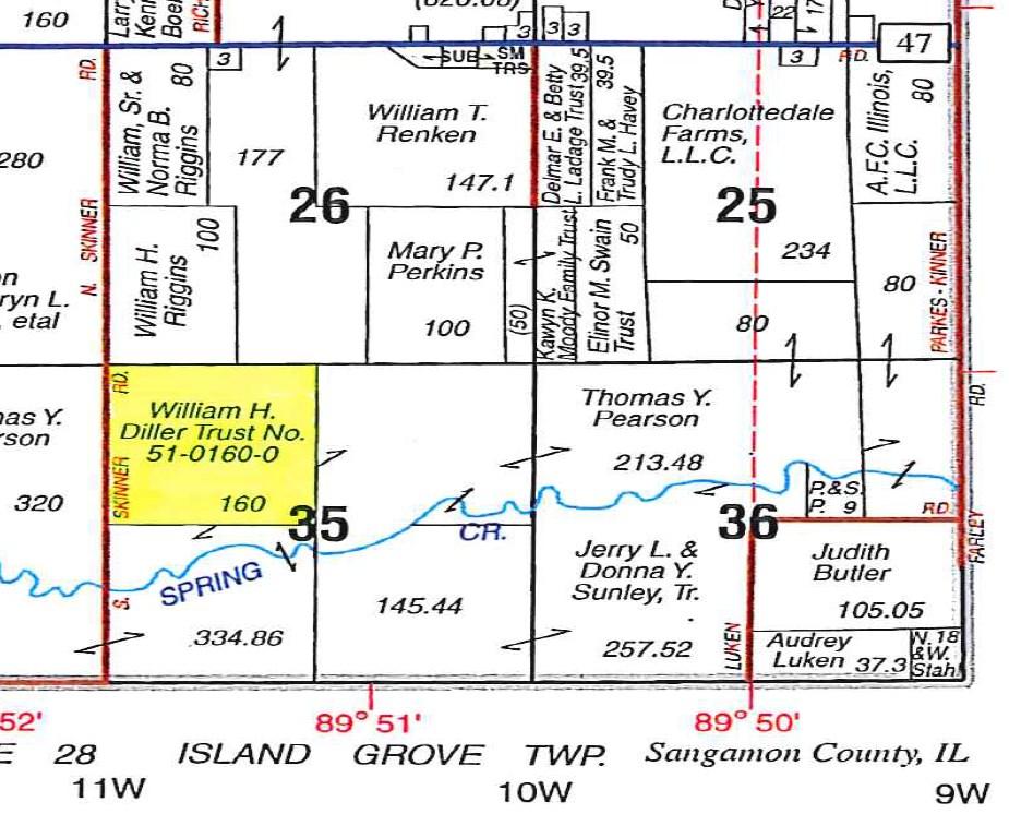 Field 2, Tracts 3&4 Sangamon County Location Tracts 3&4 are located 2 miles east and 5 miles north of New Berlin, Il on Skinner Rd. GPS Coordinates: 39.796927, -89.