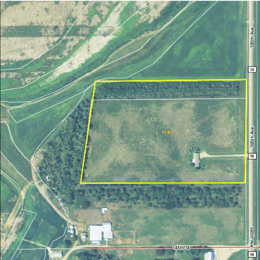 Tract 5: 17.83 acres. Home site parcel with ranch style home built in 1998. 1554 sq.ft.