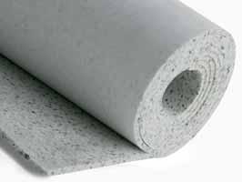 Cork insulation, protects against noise and