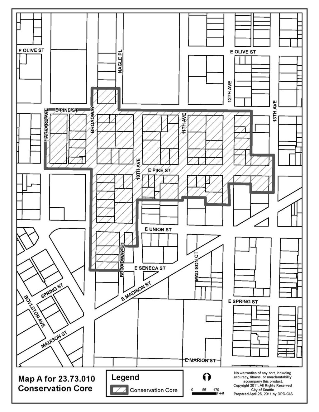 Dennis Meier; Rebecca Herzfeld LEG - Pike-Pine Overlay District Revisions v7.docx 6/0/3 Version 7 Map A for 3.73.