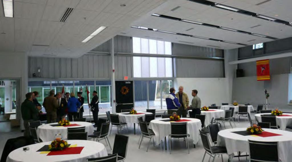 Banquet hall, including bar and warming kitchen Fitness