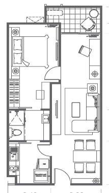 Unit Floor Plans Unit type: 1A-P Net