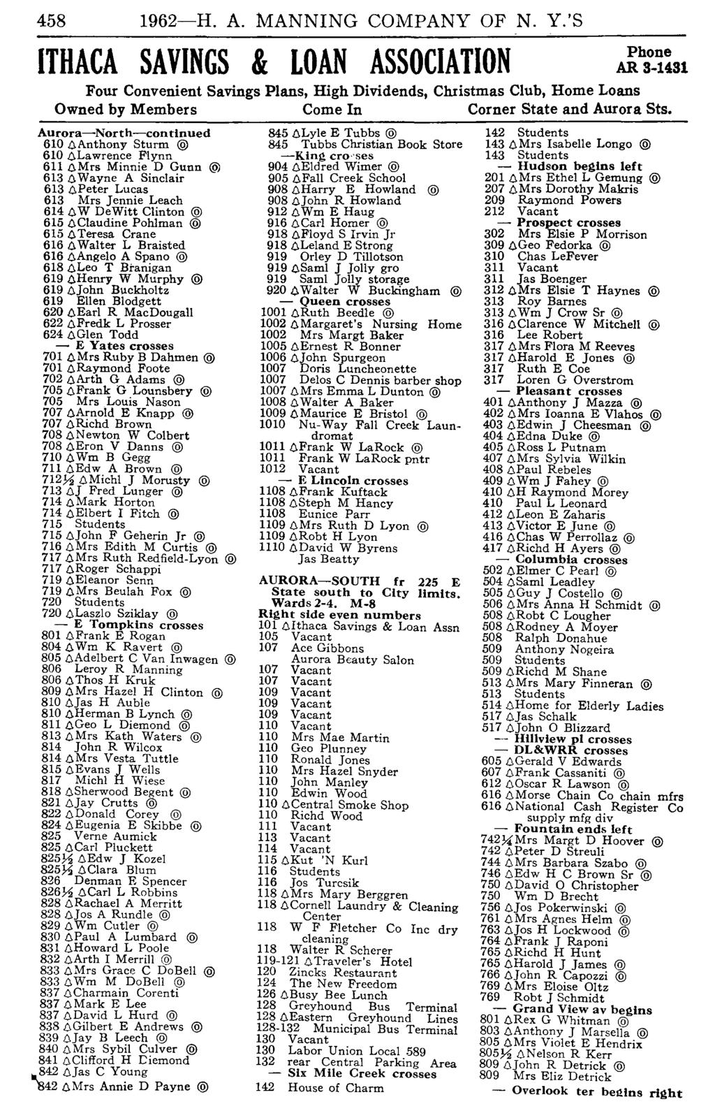 458 1962-H. A. MANNING COMPANY OF N. Y.