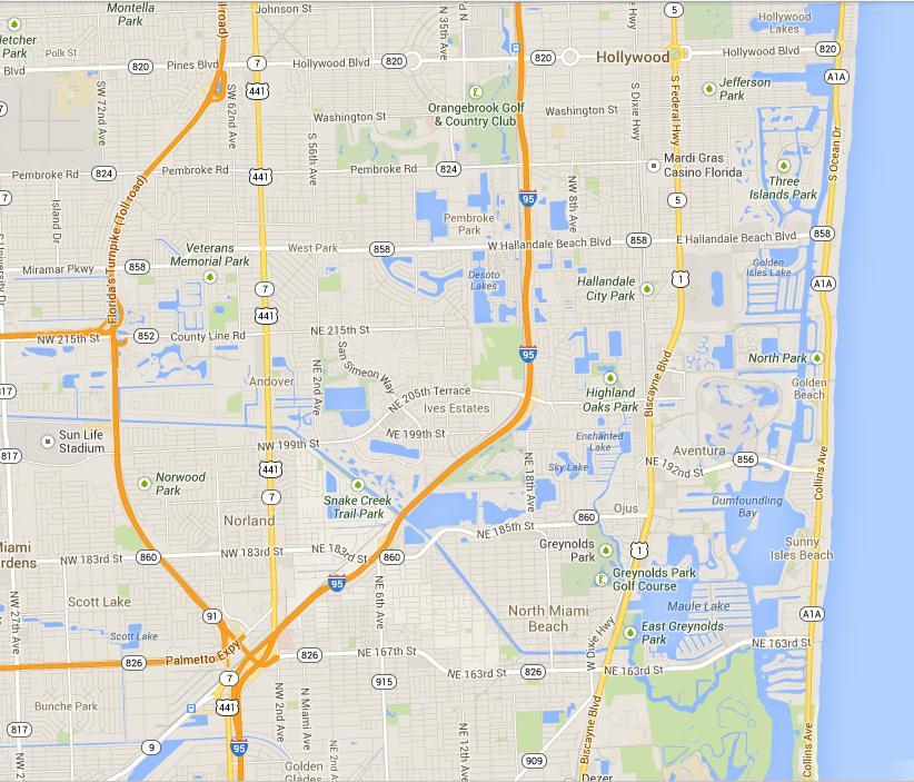 Map Locator County Square Shopping Center The Property is located in Miami Gardens in the Greater Miami Area. Miami Gardens, which is south of Broward County.