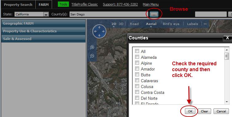 Farm Search and Reports ENTER GEOGRAPHY Select State and County to search in multiple