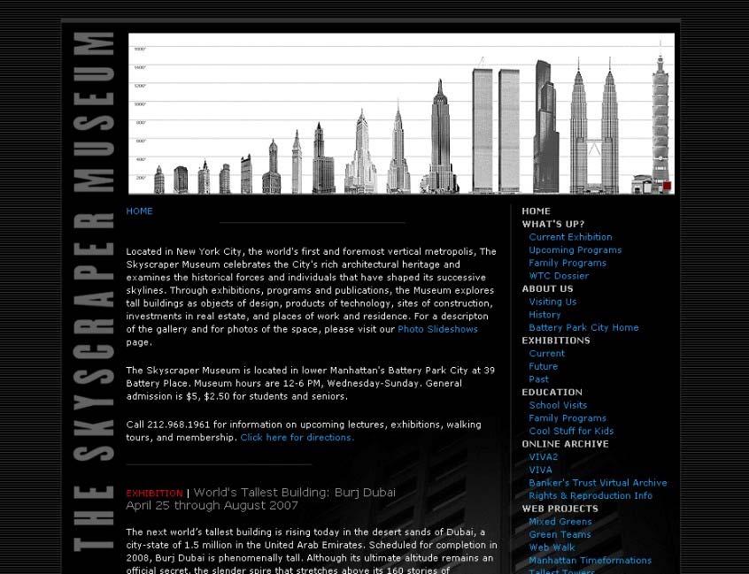 New York Skyscrapers Strictly New York tall buildings Divided into 4 categories: Early Century, Art Deco, International and Post-modernism News, information, maps, photos, and forums