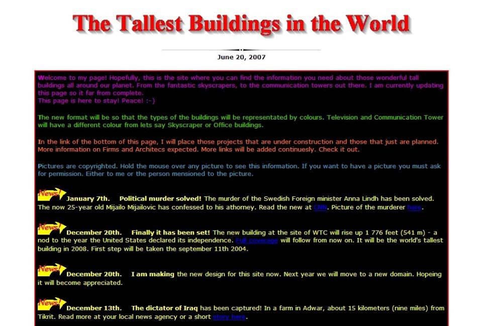 The Tallest Buildings in the World Lists tallest 100 buildings/towers in the world, including television and communication towers Photos provided of