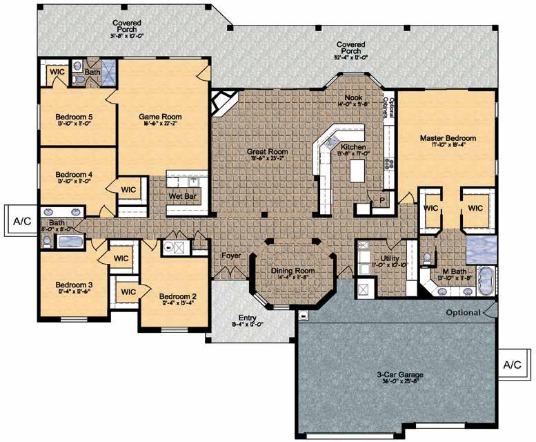 Model 3720 ~ Floor Plan Approximately 3720 sq. ft.