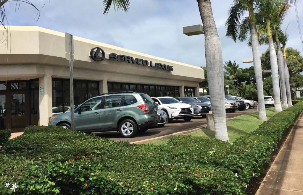 Maui Commercial Portfolio 7 Servco 445 Kele Street Servco Pacific Inc. operates automotive dealerships that sell new and preowned vehicles in Hawaii and Australia.