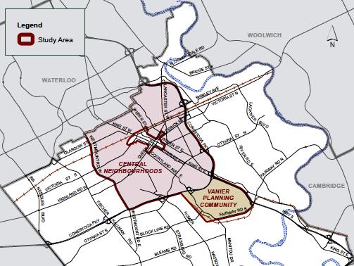 Development of vacant or underutilized lots; and Assembly of abutting lots to permit higher density development. Figure 1: Area (Central neighbourhoods and Vanier planning community).