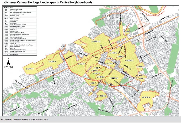 Figure 24: Residential neighbourhoods identified as cultural heritage landscapes. The City is currently evaluating an approach for implementing the objectives of the CHL study.
