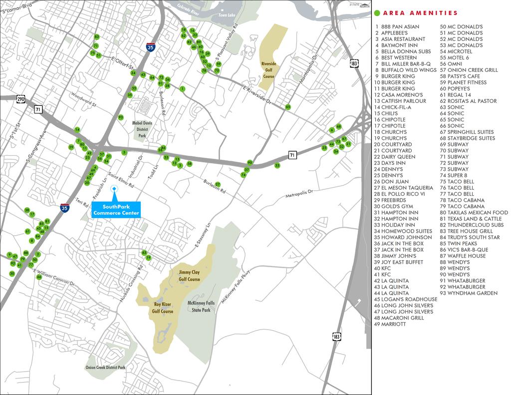 FOR LEASE AMENITY MAP