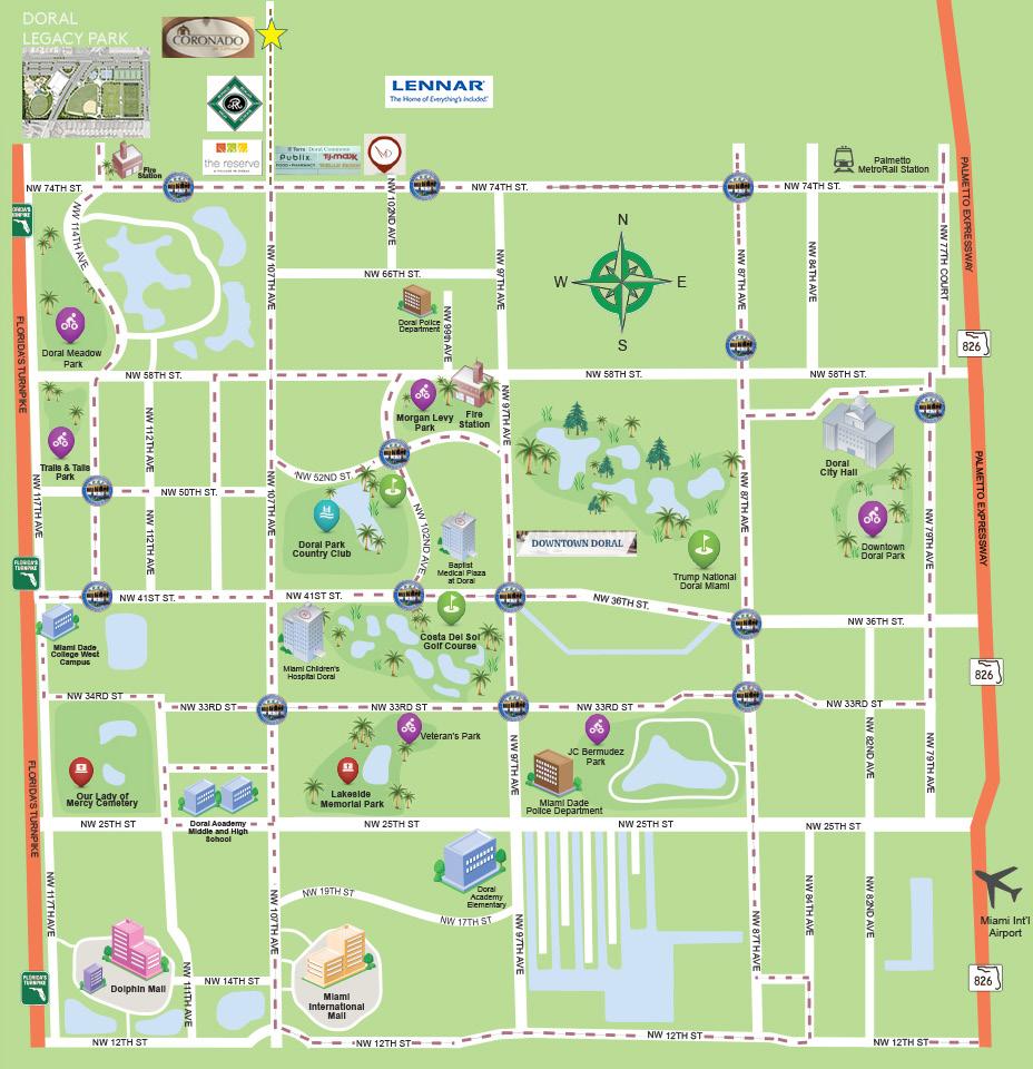 NEIGHBORHOOD MAP DORAL LEGACY PARK @ NW 82nd Street and NW 114th Avenue NW 114th Avenue park is conceived