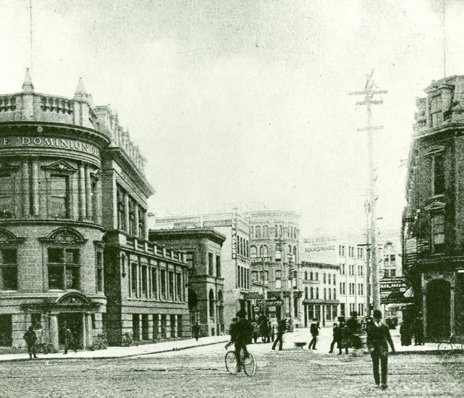 Plate 3 Looking west along McDermot Avenue from Main Street, ca.1900.