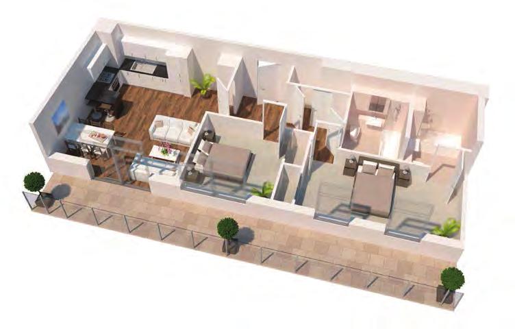 ITERAL AREA 81.3m 2 (875ft 2 ) Apartment 11 315,000 Apartment 12 315,000 ITERAL AREA 80.6m 2 (868ft 2 ) 8 // APARTMET 11 KITCHE / LIVIG ROOM 5.7m x 5.