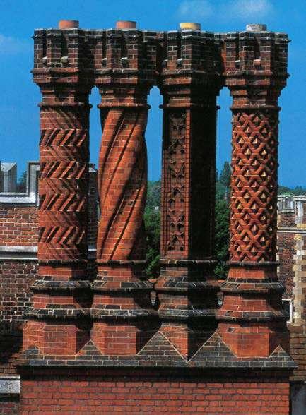 chimneys: Hampton Court Palace.