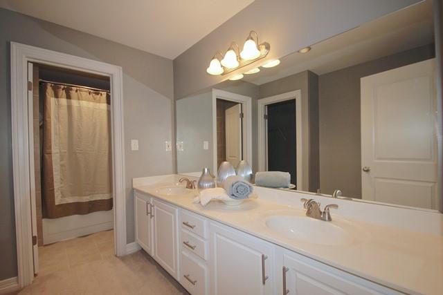 with elongated double sink vanity, brushed
