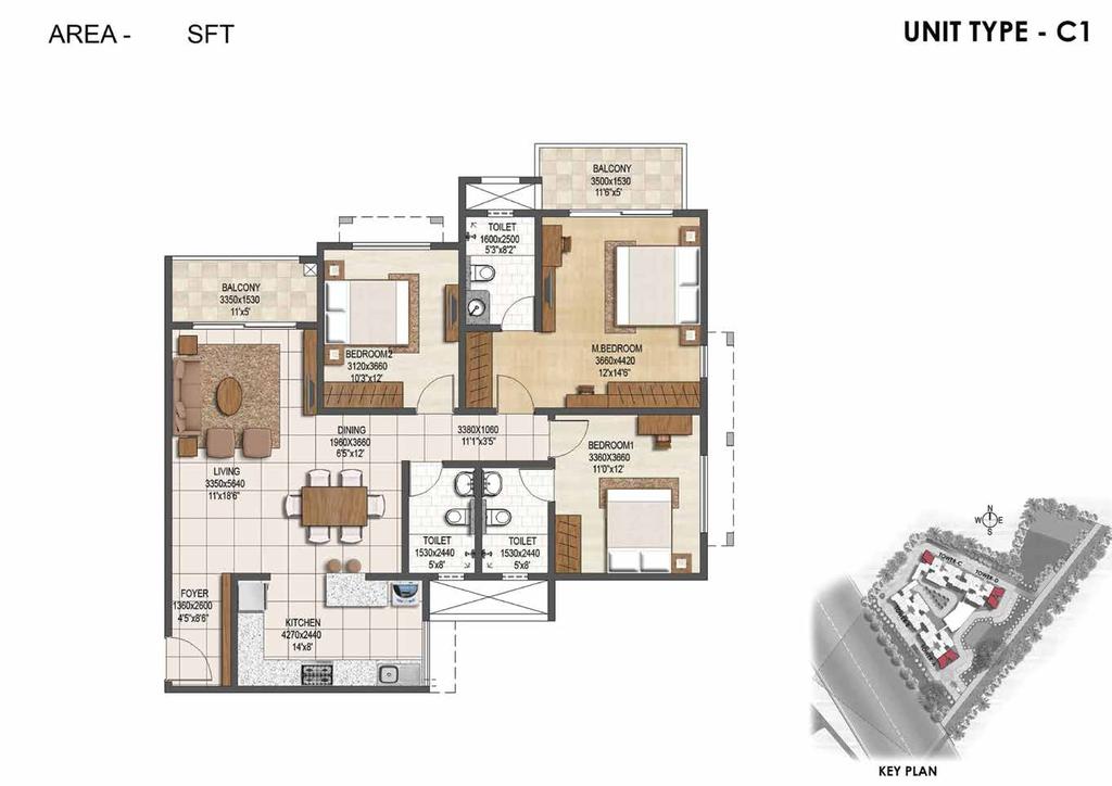 ft) 4 BEDROOMS + 4 BATHROOMS + FAMILY SPACE // 227 sq.m (2440 sq.