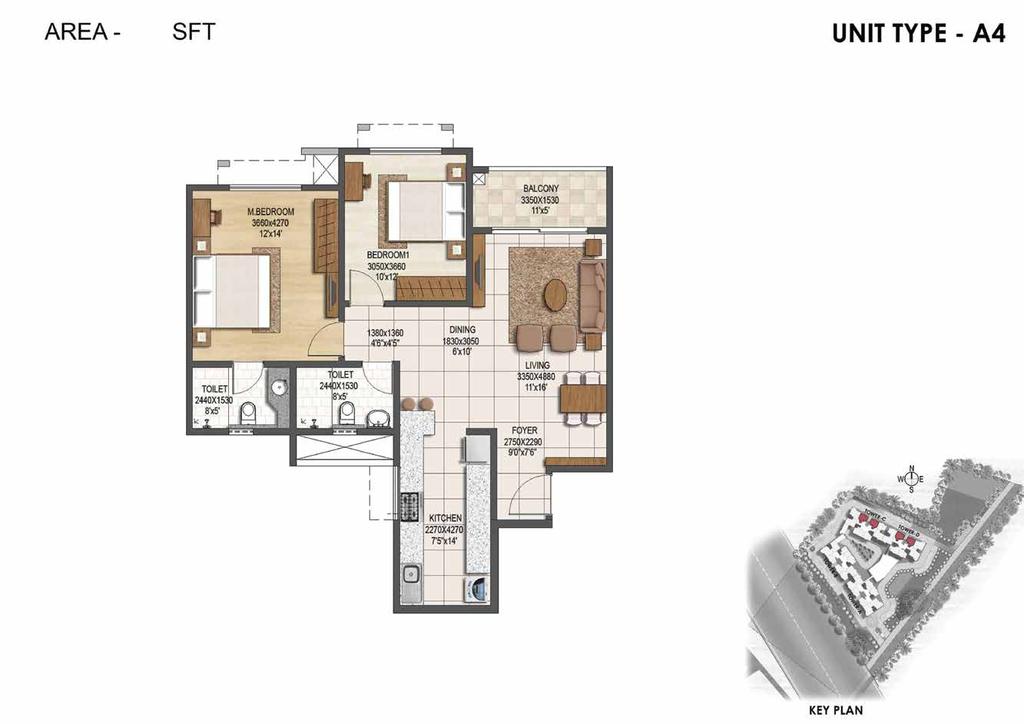 FLOOR PLAN FLOOR PLAN 2 BEDROOMS + 2 BATHROOMS // 112 sq.m (1200 sq.ft) 3 BEDROOMS + 2 BATHROOMS // 140 sq.m (1500 sq.